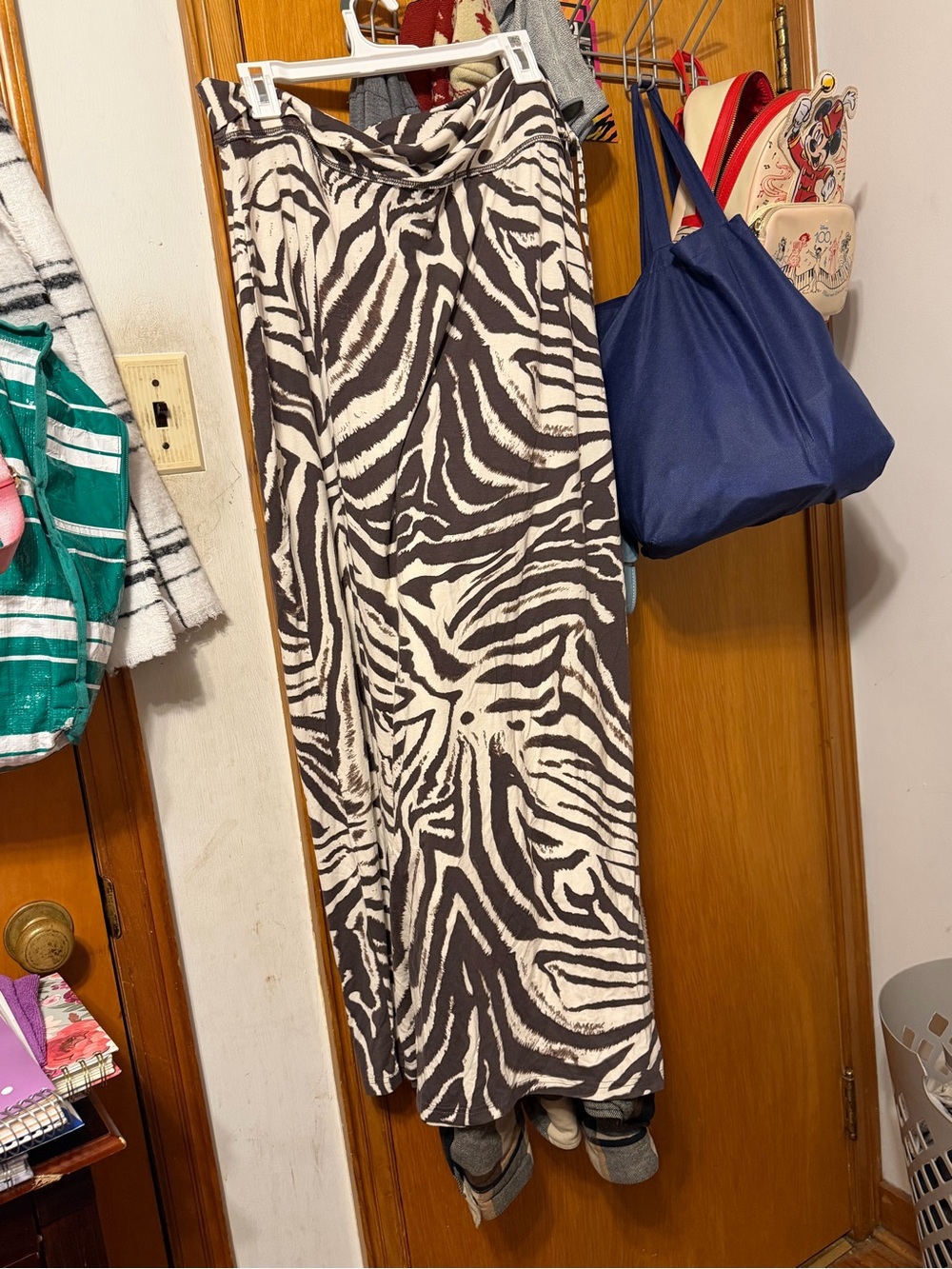 No Boundaries Zebra Print Maxi Skirt - Black & Cream